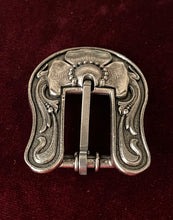 Load image into Gallery viewer, 5/8" Silver overlay floral buckle
