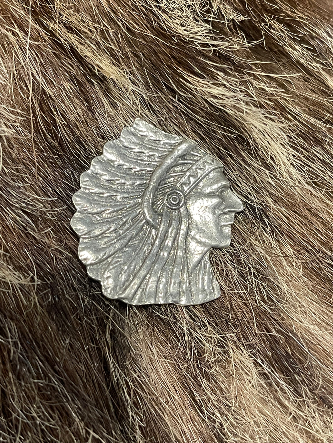 Silver Indian hat pin